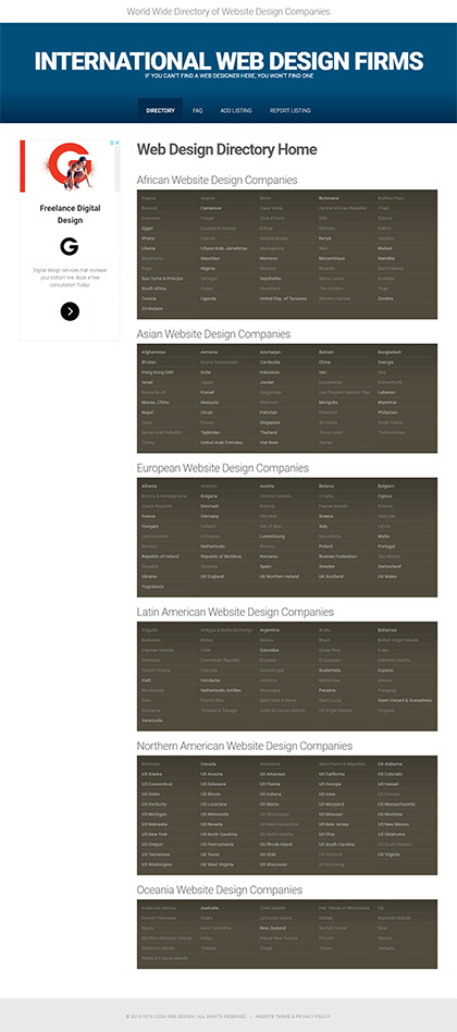 Web designers all over the world