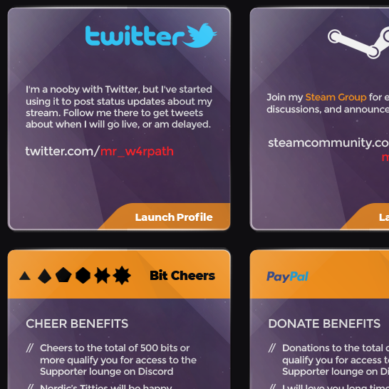 Twitch Panels